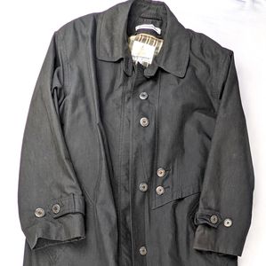 Misty Harbor Original Black Trench coat w/Detachable Lining Unisex 12 Pre-own